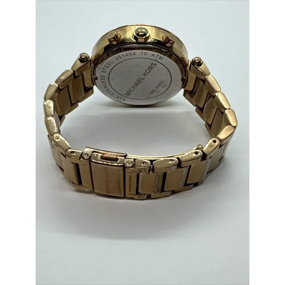 Michael Kors Parker MK5491 Women's Gold Stainless Steel Analog Dial Watch JNA449
